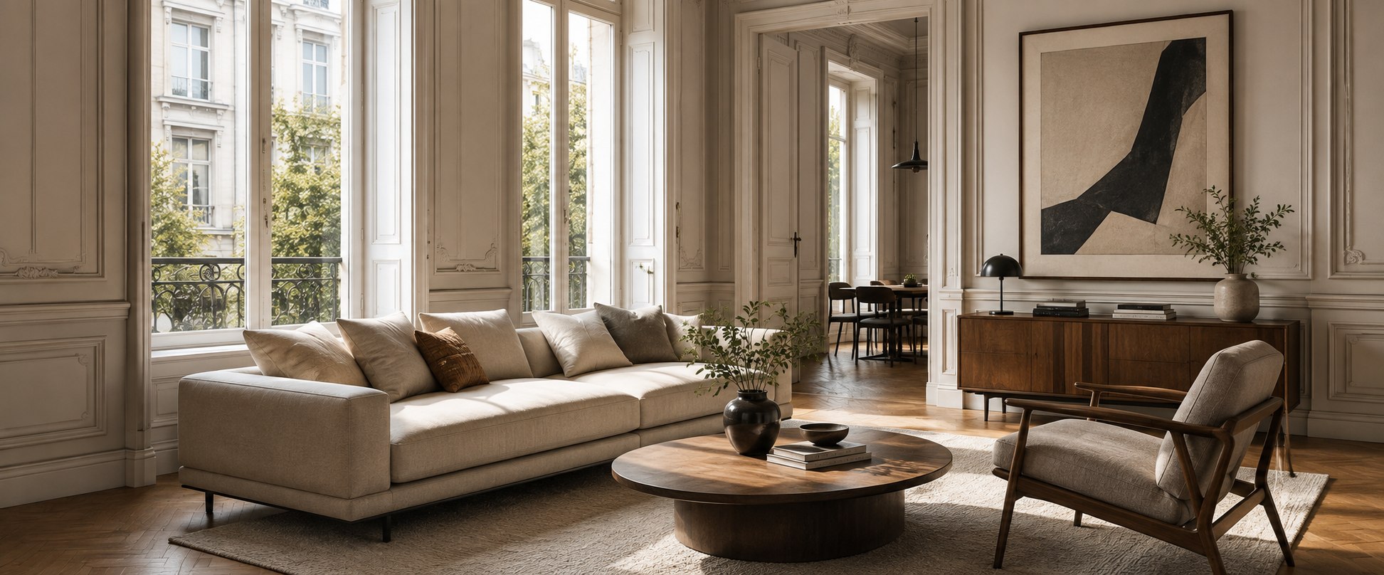 Heller Wohnraum als neutrale Illustration für eine Immobilienempfehlung