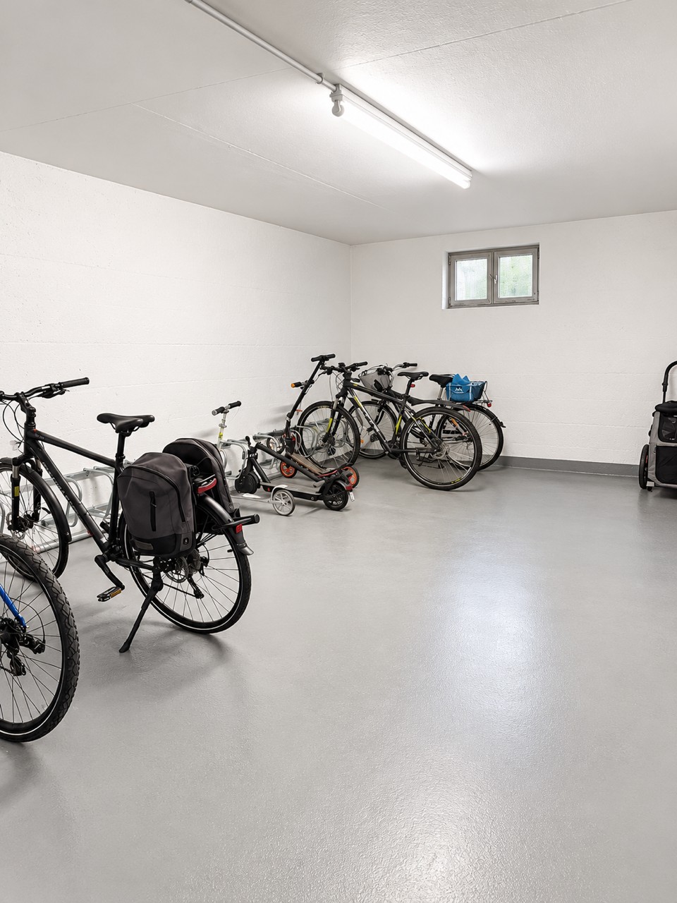 Gemeinschaftlicher Fahrradkeller im Gebäude